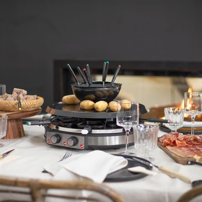 Livoo Raclette Grill og Fondue Sæt - Vejledende Udsalgspris 1.599,-